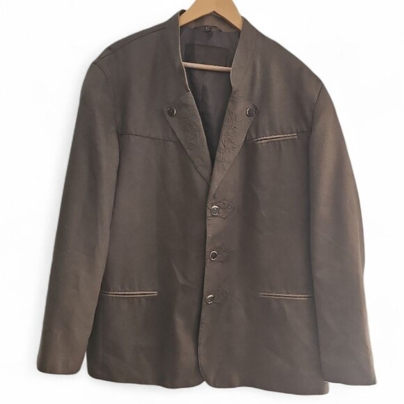 C&A Naturally Landhaus Faux Suede Embroidered Jacket Men’s XL Oktoberfest Jacket